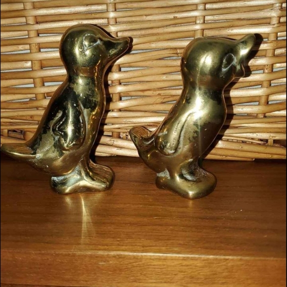 Set of 2 brass ducklings mcm - Picture 2 of 4